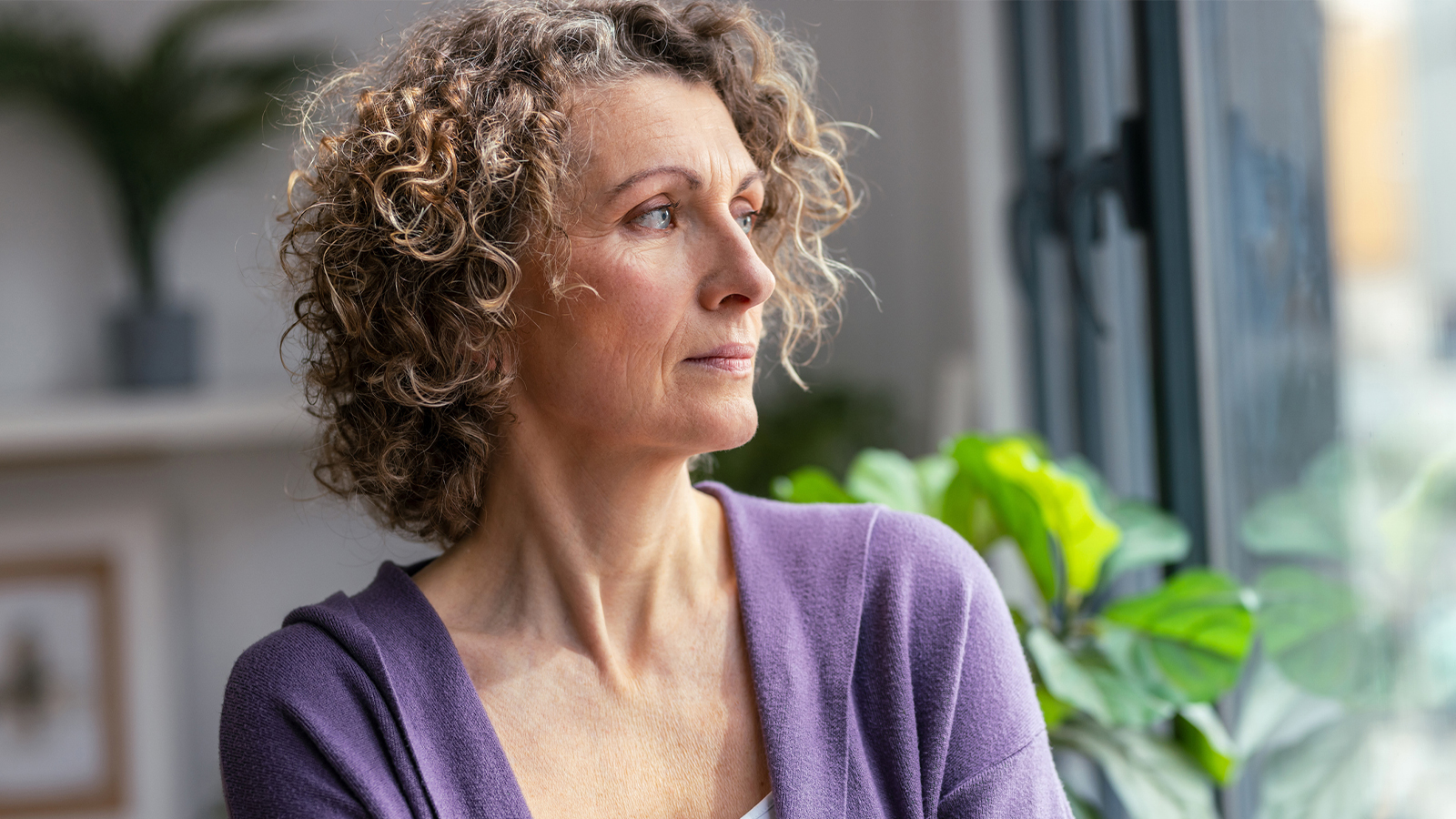 Woman looking off into the distance